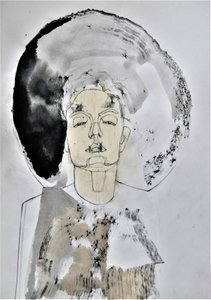 Retrato abstrato meditativo de Doris Schmitz
