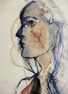 Mulher Abstrata e Pensativa de Doris Schmitz