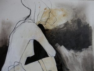 Estudo de uma figura pensativa