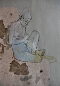 Mulher nua pensativa de Doris Schmitz