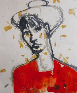 Retrato a tinta com estilo de Doris Schmitz