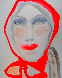 Lenço vermelho elegante de Doris Schmitz