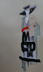 Graffiti de uma mulher elegante de Doris Schmitz