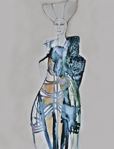 Retrato de moda estilizado de Doris Schmitz