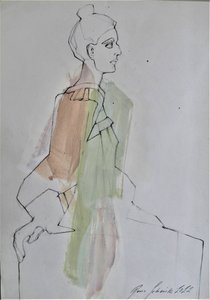 Perfil feminino estilizado