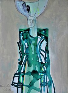 Mulher Verde Estilizada de Doris Schmitz
