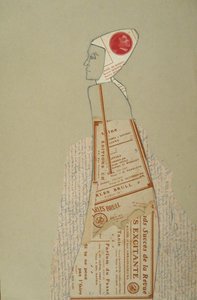 Retrato estilizado em papel de Doris Schmitz