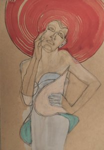 Mulher com chapéu vermelho de Doris Schmitz