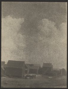 [Edifícios agrícolas com cavalo e carroça]. de Doris Ulmann