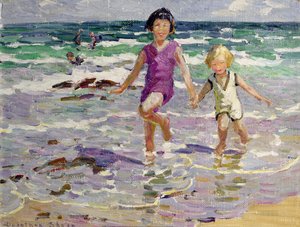 Através das ondas (óleo sobre tela)