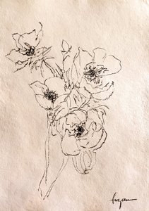 Esboço floral delicado de Dorothy Fagan