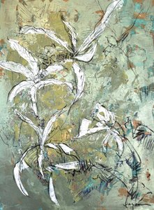 Abstrato floral verde de Dorothy Fagan