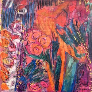 Flores abstratas vibrantes de Dorothy Fagan