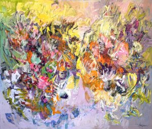Abstrato floral vibrante de Dorothy Fagan
