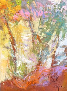 Abstrato de um jardim vibrante de Dorothy Fagan