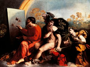Júpiter e pintor, por Dosso Dossi de Dosso Dossi