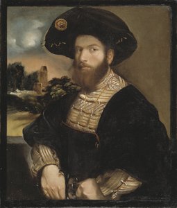 Portrait of a Man Wearing a Black Beret - Portrait d