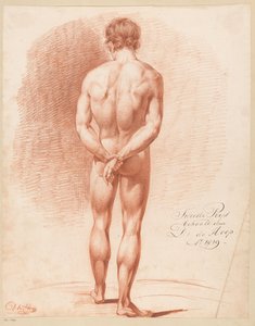 Nu masculino em pé, visto por trás (2º prémio 1819) de Douwe de Hoop