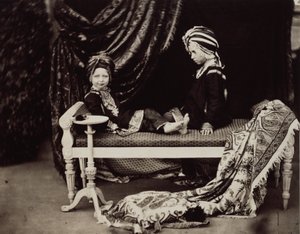 Príncipe Arthur e Príncipe Alfred disfarçado de Príncipes Sikhs, Osborne de Dr Ernst Becker