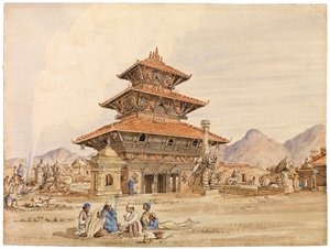 Templo de Devi, Patan, Nepal, de 1850 de Dr. Henry Ambrose Oldfield