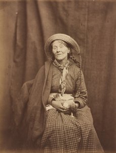 Mulher segurando um pássaro morto, asilo do condado de Surrey de Dr. Hugh Welch Diamond