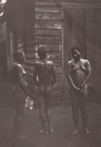 Três mulheres malgaxes (Prato 30),1863 (fotografia) de Désiré Charnay