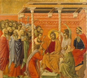 Coroação com espinhos, detalhe de azulejos de Episódios da Paixão e Ressurreição de Cristo, superfície invertida de Maesta