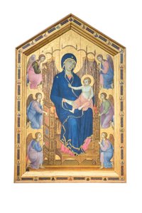 Madonna e Criança entronizadas com anjos de Duccio di Buoninsegna