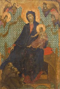 Madona dos Franciscanos, de Duccio di Buoninsegna (ca 1255 - pré-1319), tempera sobre madeira, 235x16 cm de Duccio di Buoninsegna