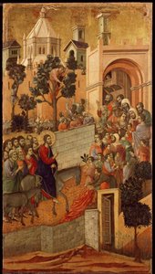 Maesta: Entrada em Jerusalém de Duccio di Buoninsegna