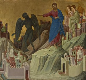A tentação do monte de Duccio di Buoninsegna