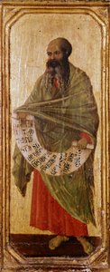 O profeta Malachie Detrempe sobre madeira por Duccio di Buoninsegna (1255-1318/9) 1308-1311 Dim. 42,5x16 cm Siena, Museo del l 