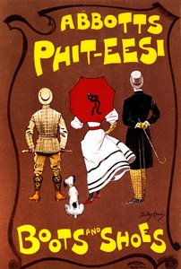 Botas e sapatos Abbotts Phit-Eesi, c1887-1922 de Dudley Hardy