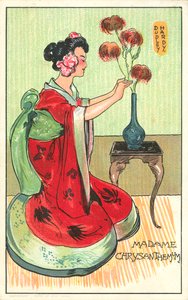Madame Chrysanthemum, do romance de Pierre Loti (cor litho) de Dudley Hardy