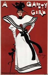 Cartaz da comédia musical A Gaiety Girl de Sidney Jones, 1893