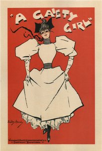 Cartaz da comédia musical A Gaiety Girl de Sidney Jones, 1895