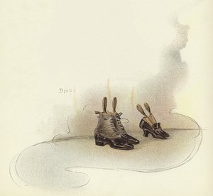 Sapatos fora da porta do quarto no Claridge&39;s Hotel de Dudley Hardy