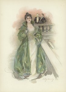 Senhora da Sociedade no Hotel Savoy, em Londres de Dudley Hardy
