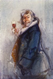 The Toper, sketch time, London Sketch Club (cor litho) de Dudley Hardy