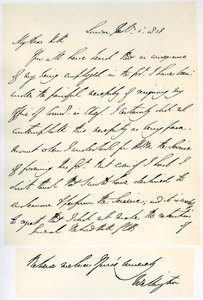 Carta do duque de Wellington a General Rowland Hill, 1º de fevereiro de 1828. de Duke of Wellington