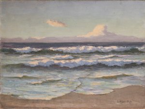 Ondas lilases (óleo sobre tela) de Duncan McGregor Whyte