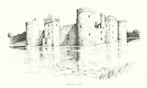 Castelo de Bodiam (litografia) de Duncan Moul