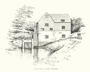 Castle Mill, perto de Dorking (litografia) de Duncan Moul