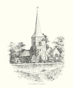 Igreja de Chislehurst (litografia) de Duncan Moul