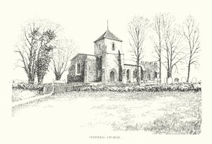 Igreja de Clothall (litografia) de Duncan Moul