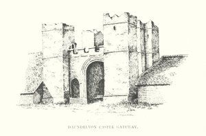Porta de entrada do castelo de Daundelyon (litografia) de Duncan Moul