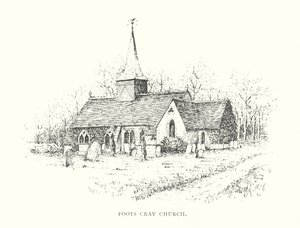 Igreja de Foots Cray (litografia) de Duncan Moul