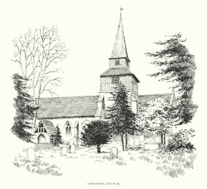 Igreja de Godstone (litografia) de Duncan Moul