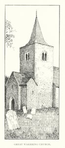Igreja de Great Wakering (litografia) de Duncan Moul
