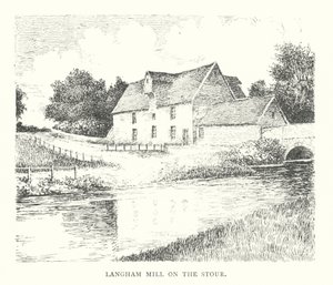 Langham Mill on the Stour (litografia) de Duncan Moul